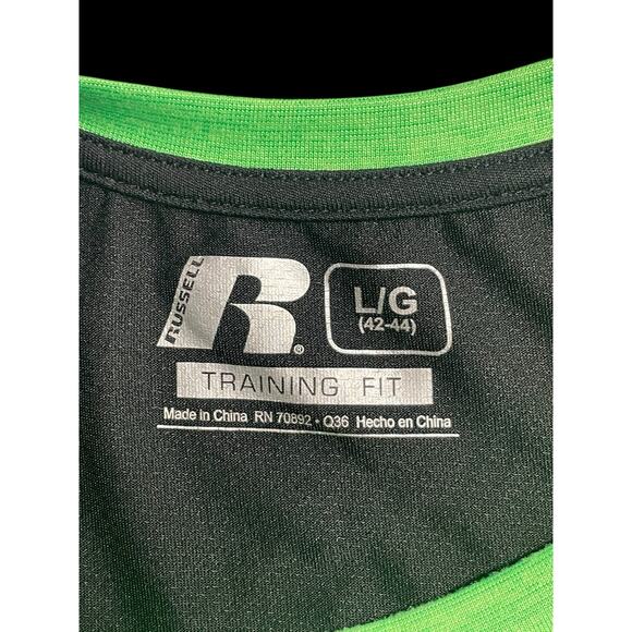 Russell Training Fit Dri-Power 360 Lime Green Athletic Shirt Men's Size Large - Picture 5 of 9